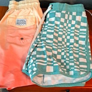 Men's Size Small swim trunks 2 pairs